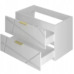 Meuble de salle de bain sous vasque suspendu RADOM 80 cm blanc mat