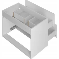 Meuble de salle de bain sous vasque suspendu RADOM 80 cm blanc mat