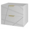 Meuble de salle de bain sous vasque suspendu RADOM 60 cm blanc mat