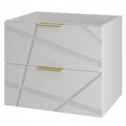 Meuble de salle de bain sous vasque suspendu RADOM 60 cm blanc mat