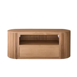 Meuble de salle de bain suspendu en teck massif 140 cm