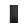 Meuble de salle de bain VANO 1 porte Noir mat L20 x P18 x H57 cm Meuble suspendu