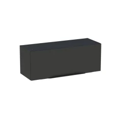 Meuble de salle de bains haut noir mat l.80 x H.30 x P.30 cm, Pamili