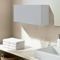 Meuble de salle de bains haut taupe l.60 x H.30 x P.30 cm, Pamili