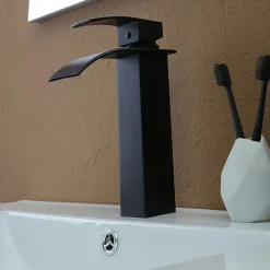 Meuble De Salle De Bains Suspendu Chêne Marron 80Cm, Lavabo Et Miroir 80X60 Silvia