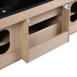 Meuble double vasque 140cm chêne STUDIO suspendu