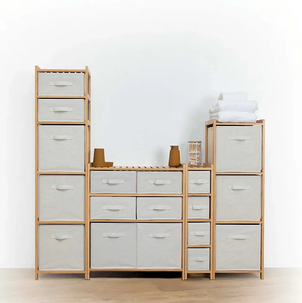 Meuble Etagère en Bambou avec 5 paniers H 144.3 cm