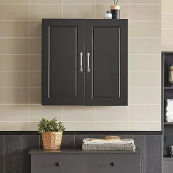 Meuble Haut Armoire de Toilettes Salle de Bain Suspendue, 2 Portes, FRG231-SCH, SoBuy