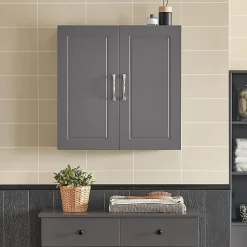 Meuble Haut Armoire de Toilettes Salle de Bain Suspendue, 2 Portes, FRG231-DG, SoBuy