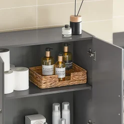 Meuble Haut Armoire de Toilettes Salle de Bain Suspendue, 2 Portes, FRG231-DG, SoBuy