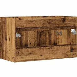 Meuble lavabo de salle de bain vieux bois bois d'ingénierie vidaXL
