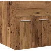Meuble lavabo de salle de bain vieux bois bois d'ingénierie vidaXL