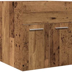 Meuble lavabo de salle de bain vieux bois bois d'ingénierie vidaXL