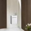 Meuble lave main vasque 40 cm blanc laqué Aquapixo