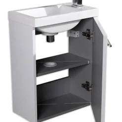 Meuble lave main vasque 40 cm blanc laqué Aquapixo