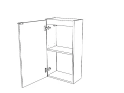 Meuble lave mains à poser blanc brillant l.44 x H.79 x P.23 cm, GoodHome Imandra