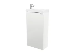 Meuble lave mains à poser blanc brillant l.44 x H.79 x P.23 cm, GoodHome Imandra