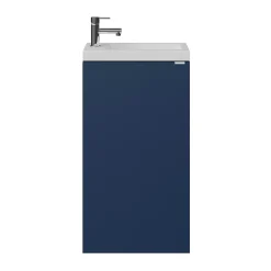 Meuble lave mains à poser bleu nuit mat l.44 x H.79 x P.23 cm, GoodHome Imandra