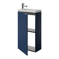 Meuble lave mains à poser bleu nuit mat l.44 x H.79 x P.23 cm, GoodHome Imandra