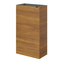 Meuble lave mains à poser effet noyer l.44 x H.79 x P.23 cm, GoodHome Imandra