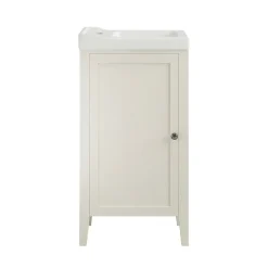 Meuble lave mains à poser blanc mat l.44 cm Perma + plan vasque blanc Lana, GoodHome