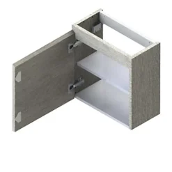 Meuble lave mains effet chêne clair l.45 x H.44 x P.21 cm, Calao