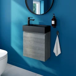 Meuble lave mains effet chêne clair l.45 x H.44 x P.21 cm, Calao