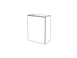 Meuble lave mains suspendu effet chêne l.44 x H.55 x P.23 cm, GoodHome Imandra