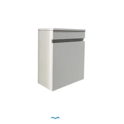 Meuble lave-main blanc compact avec vasque intégrée - DILECI