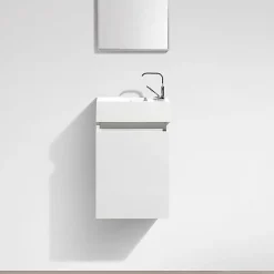 Meuble lave-main salle de bain design SIENA largeur 40 cm blanc laque