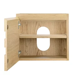 Meuble lave-mains à suspendre l.43,2 x H.38,5 x P.22,5 cm, effet chêne, Homesight Etty