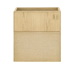 Meuble lave-mains à suspendre l.43,2 x H.48 x P.22,5 cm, effet chêne clair et jute, Homesight Java