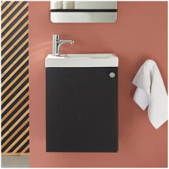 Meuble lave-mains AVA Noir carbone