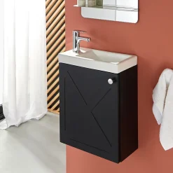 Meuble lave-mains AVA Noir carbone