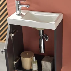 Meuble lave-mains AVA Noir carbone