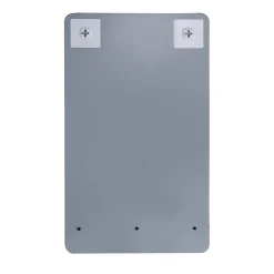 Meuble lave-mains AVA noir carbone + miroir tablette blanche