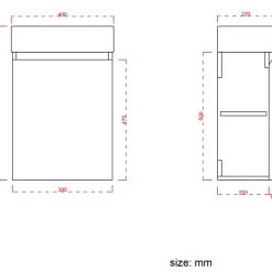 Meuble lave-mains chêne clair LOMAZOO Malibu - 40cm