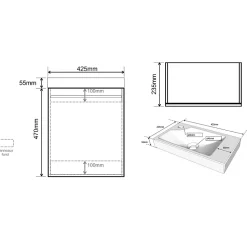 Meuble lave-mains complet couleur gris anthracite laqué avec mitigeur eau chaude / eau froide