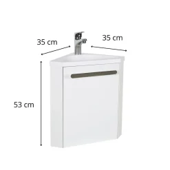 Meuble lave-mains d'angle SKINO