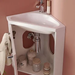 Meuble lave-mains d'angle SKINO
