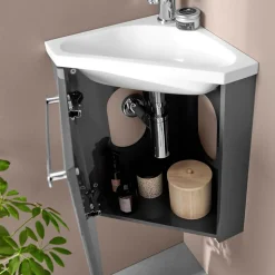 Meuble lave-mains d'angle SKINO