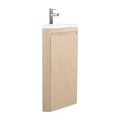 Meuble lave-mains d'angle SORRENTO avec vasque en résine