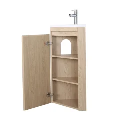 Meuble lave-mains d'angle SORRENTO avec vasque en résine