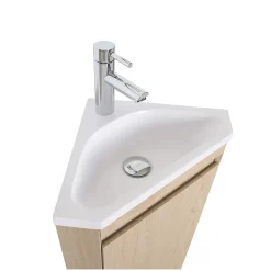 Meuble lave-mains d'angle SORRENTO avec vasque en résine