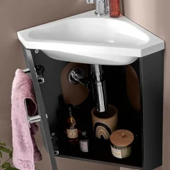 Meuble lave-mains d'angle SKINO