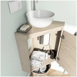 Meuble lave-mains d'angle SORRENTO + vasque