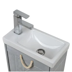 Meuble lave-mains gris bord de mer + robinet MISTRAL
