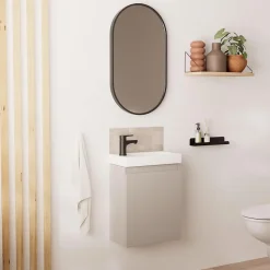 Meuble lave-mains LISA + miroir ovale