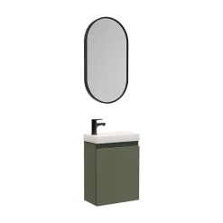 Meuble lave-mains LISA + miroir ovale