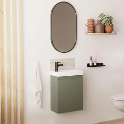Meuble lave-mains LISA + miroir ovale